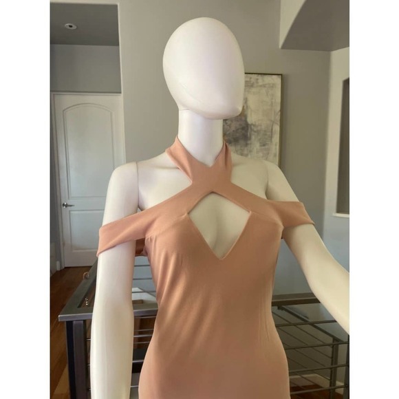 Nookie Hollywood Midi Dress in Blush Pink - Picture 4 of 13